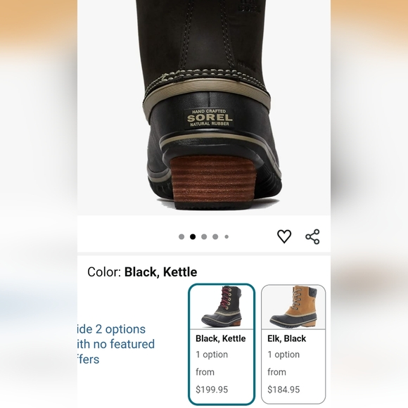 NIB Sorel Women's Slimpack II Lace Black Kettle Waterproof Boots - Picture 9 of 9